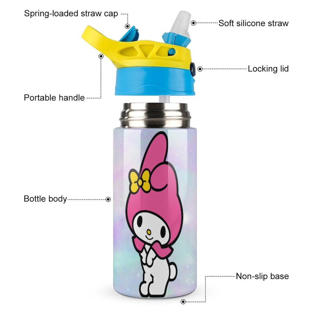 My Melody Children's Water Bottle Vacuum Insulated Stainless Steel Cup With Straw F400166