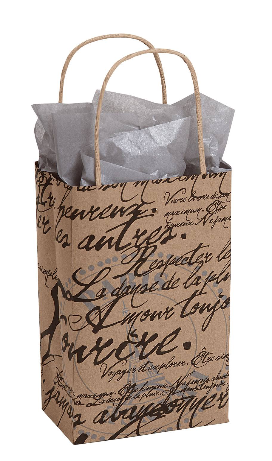 Brown Paper Shopping Bags - 5 L x 3 D x 8 H - Case of 100 L72813