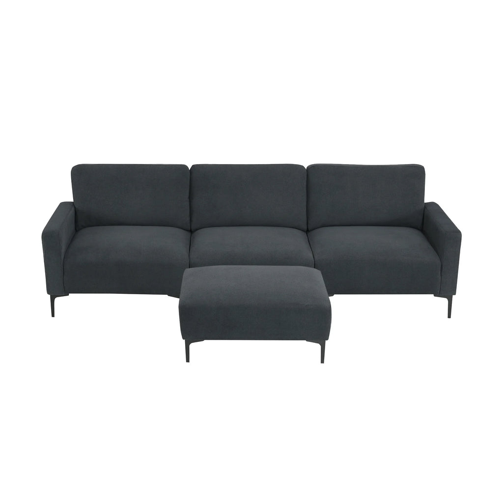 Modern L-Shaped Sectional Sofa with Convertible Ottoman Y765