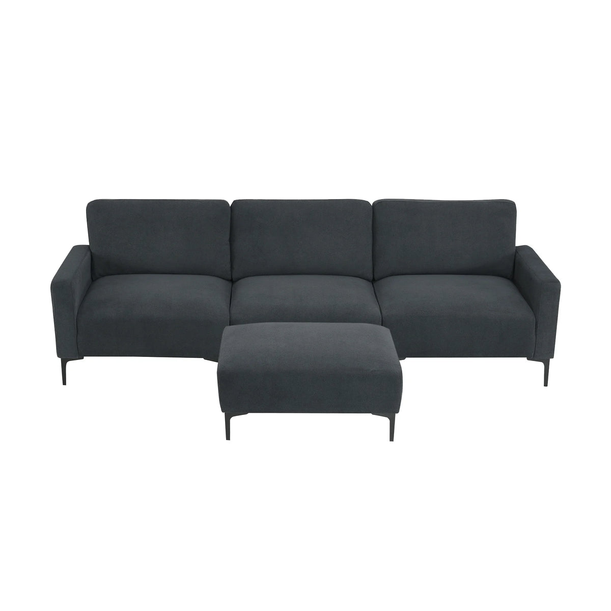 Modern L-Shaped Sectional Sofa with Convertible Ottoman Y765