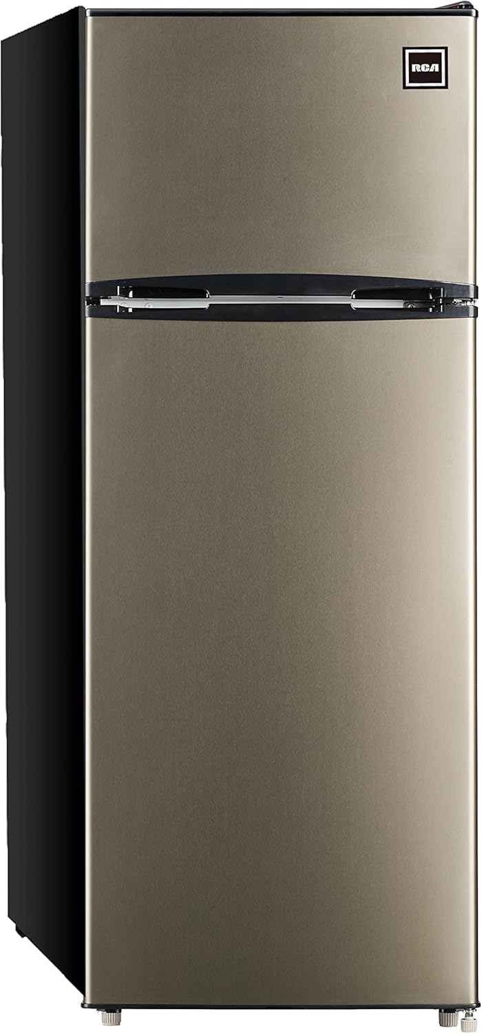 2 Door 7.5 cu. ft Refrigerator with Freezer, Platinum, Stainless S122189