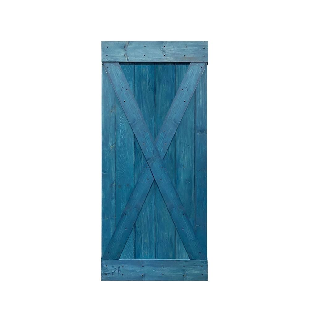 36 in. x 84 in. Solid Knotty Pine Wood Interior Sliding Barn Door Slab L6214