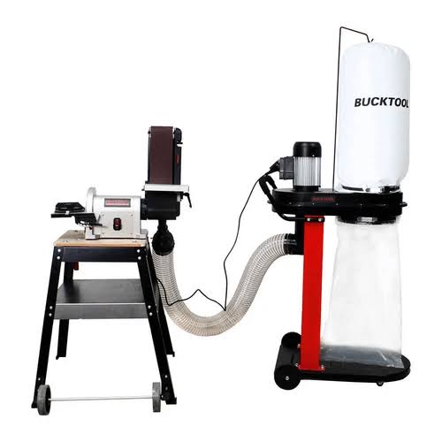 1.2 HP Auto Start 750CFM Dust Collector with 3 Dust Collection Bag 5.4 Cubic Bag Capacity 5 Pcs Reducer S86604