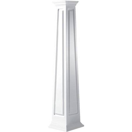 12 inchw x 60 inchh Square Tapered Raised Panel Column with Crown Capital & Crown Base K415491