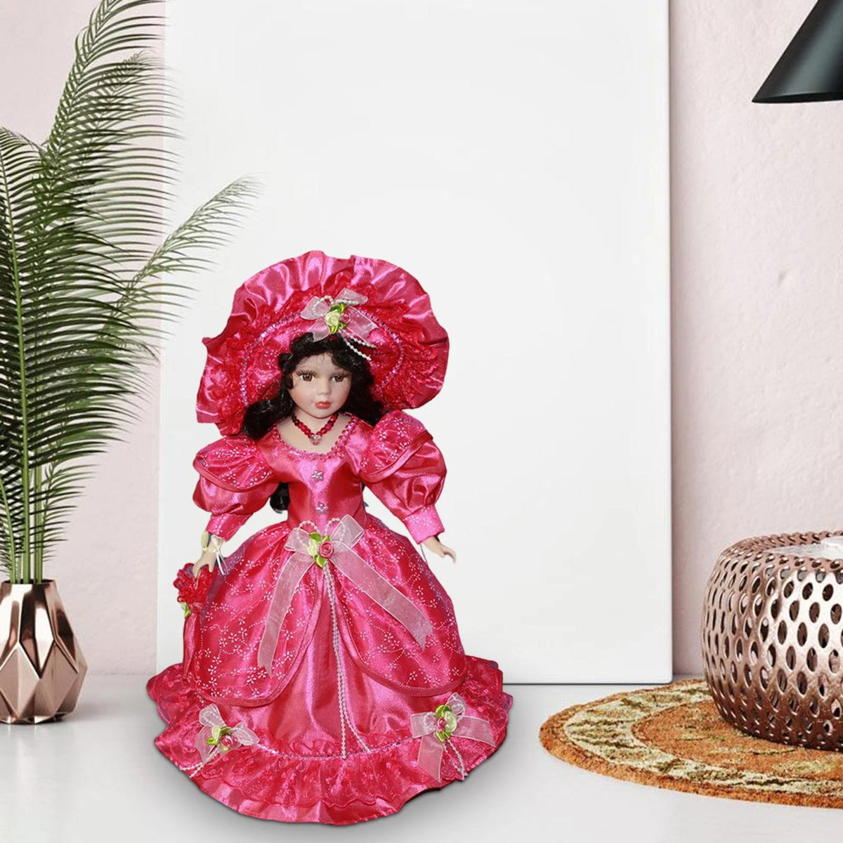 Pink Ceramic Doll Porcelain Figures K278