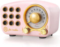 Retro Bluetooth Speaker with FM Radio (Pink) N713