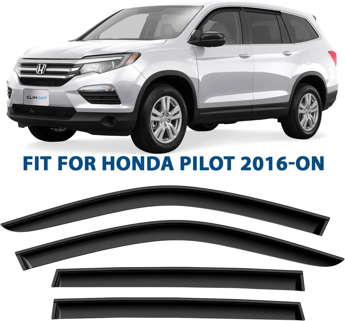4pcs Rain Guards for Honda Pilot 2016-2022 Z365