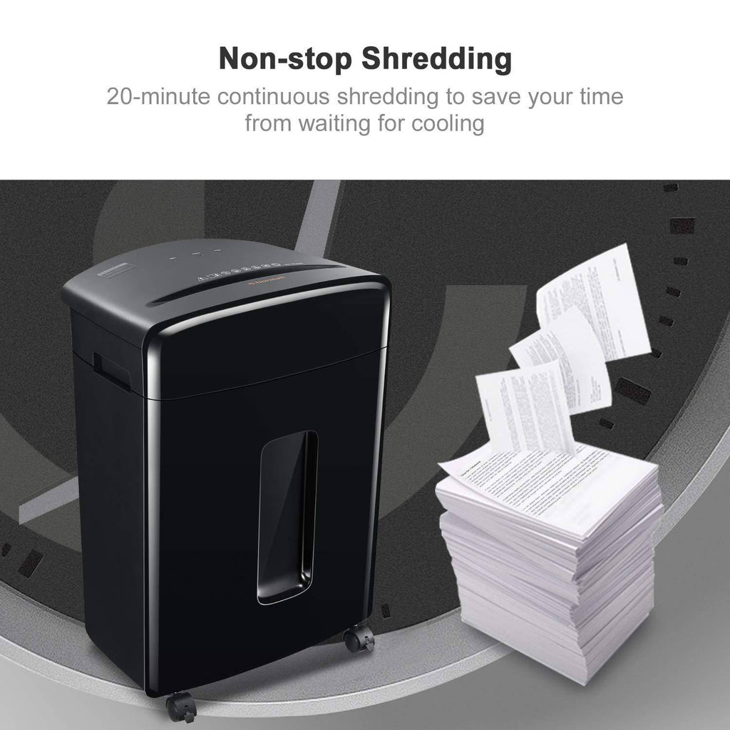 20-Sheet Heavy Duty Cross-Cut Paper Shredder - Black Z1693