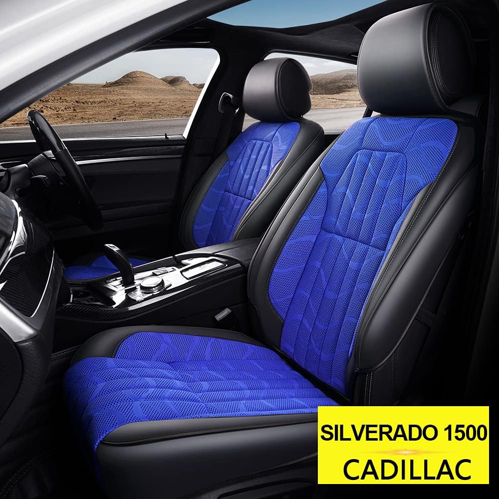 Black Faux Leather Car Seat Covers Full Set T68051