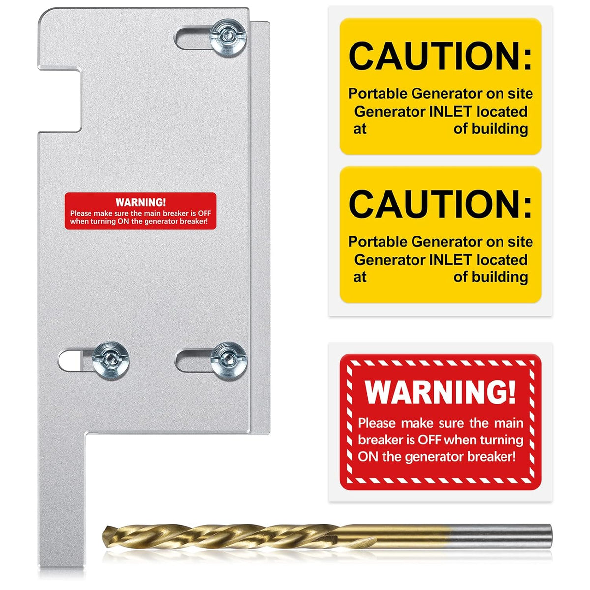 Generator Interlock Kit for Square D Vertical 150 or 200 Amp Main Panels, Anodized, Brushed Nickel, Pack of 2 I31539