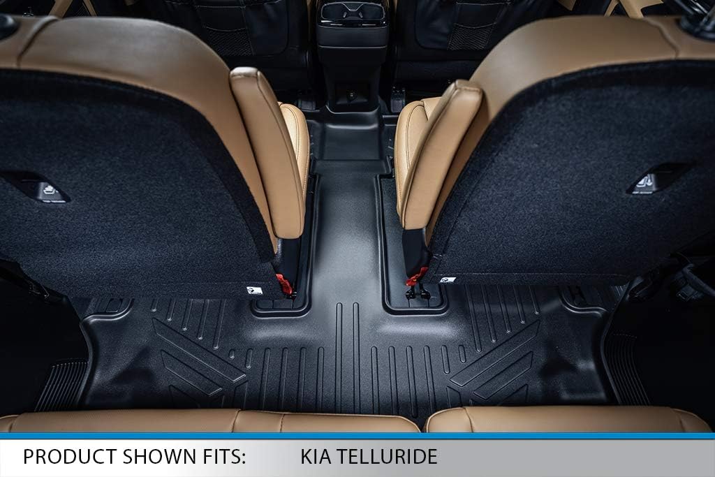 Black 3 Row & Both Cargo Liners Floor Mat Bundle D50244