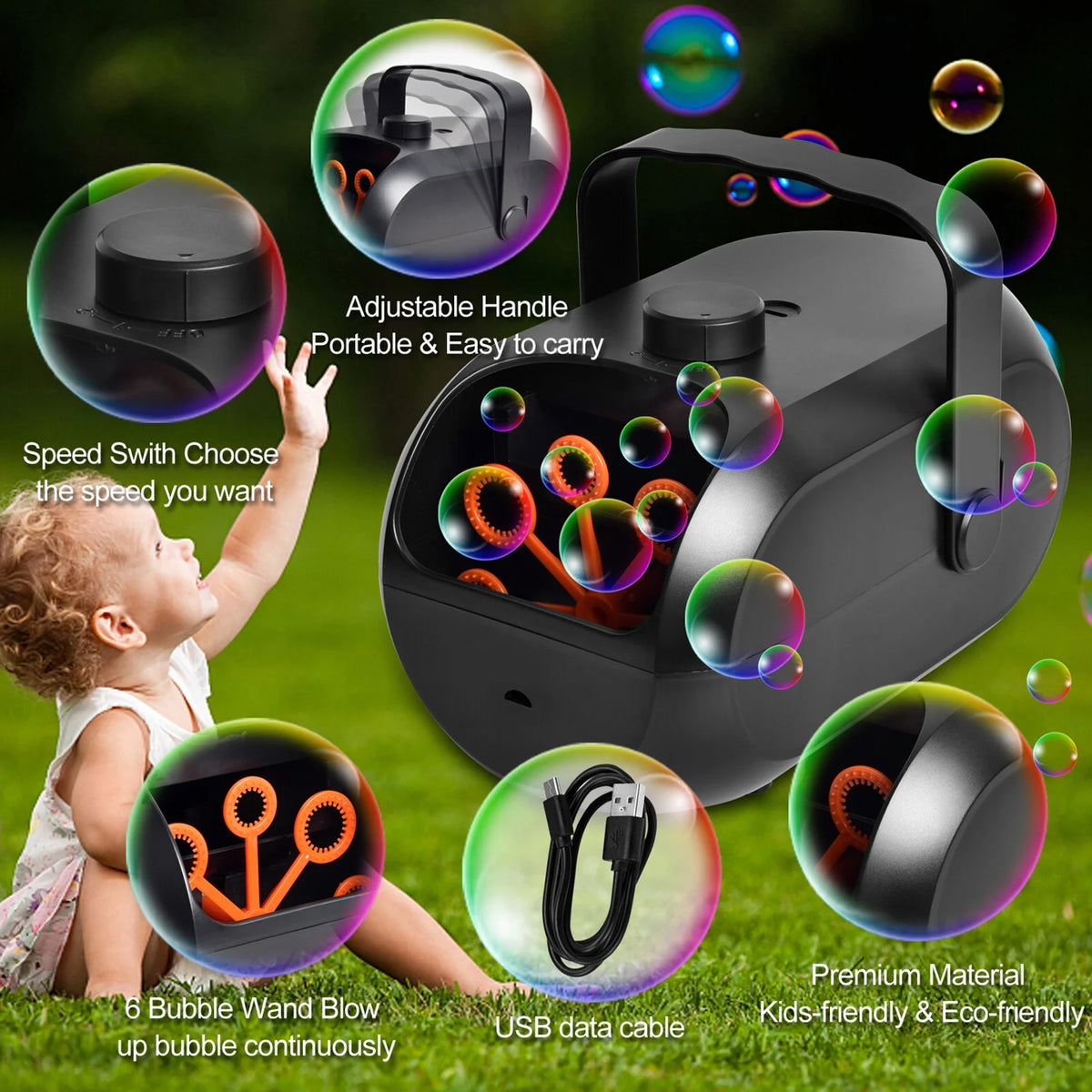 Bubble Machine 4800+ Bubbles Per Minute M828220