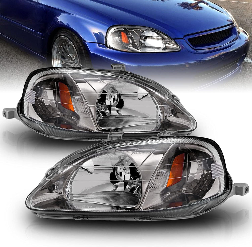 Chrome Replacement Headlights Set for Honda Civic Y11270