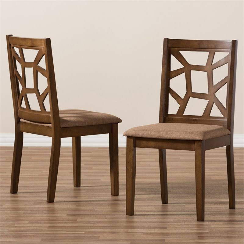 Light Brown Dining Side Chair Set of 2 B340