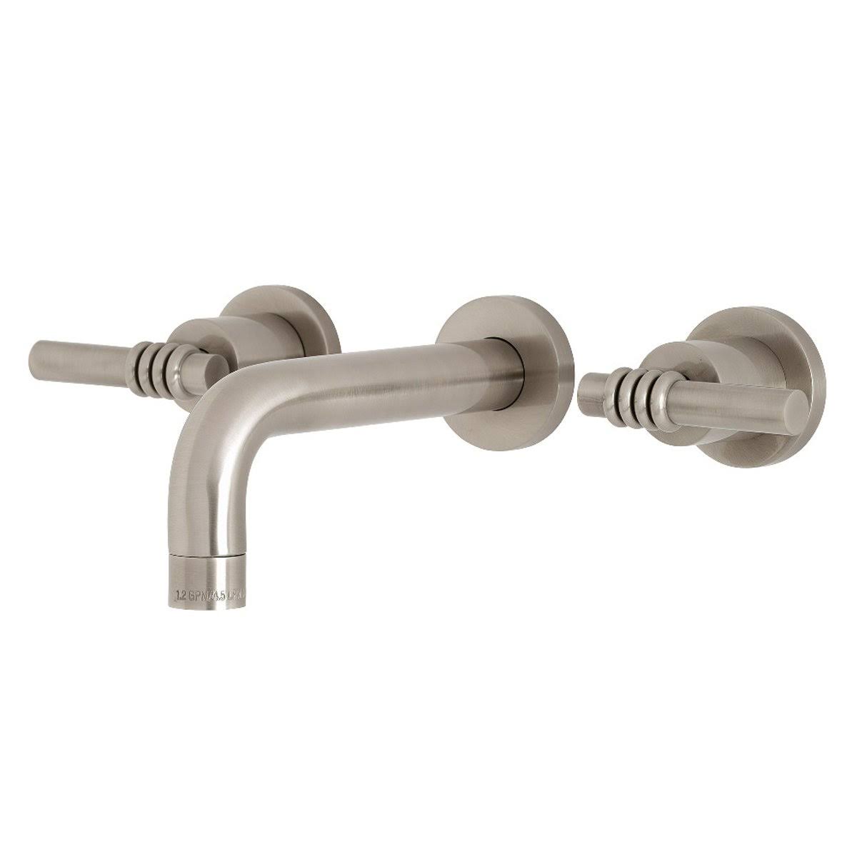 Antique Brass 2-Handle Wall Mount Bathroom Faucet B716760
