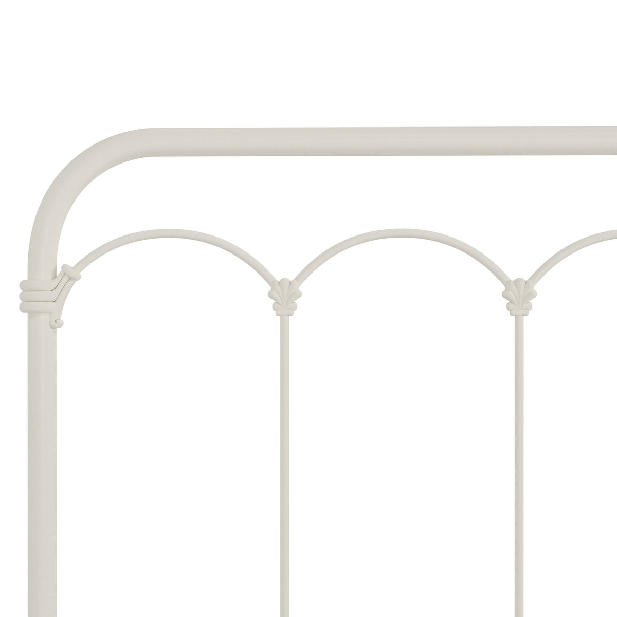 King Soft White Metal Headboard N330690