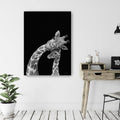 Baby Giraffe and Mom Canvas Giclee L3407
