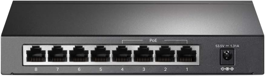 8-Port PoE Switch, 4 POE Ports, 53W, Pack of 2 T35298