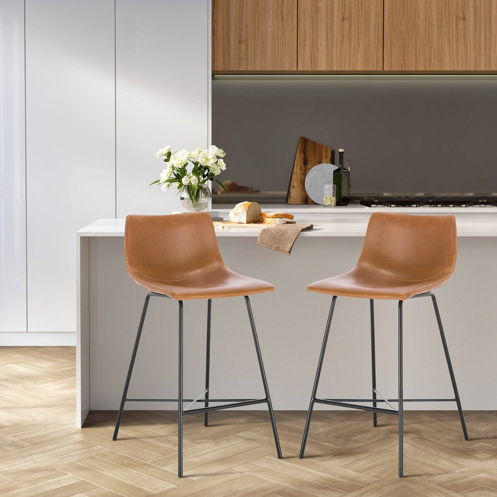 Brown Poly & Bark Counter Stool Set of 3 C72267