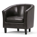 Brown Faux Leather Tub Chair A897934