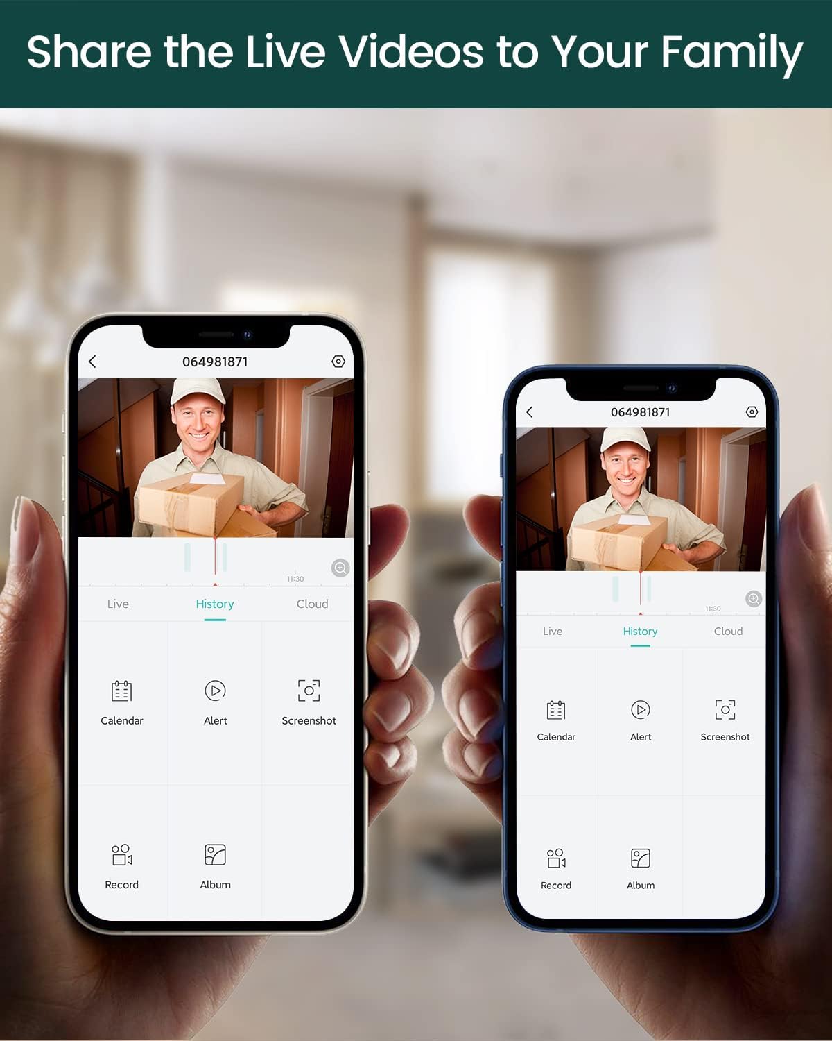 Wireless Video Doorbell Camera with Chime & 32GB SD Card, 1080P HD, Night Vision, 2-Way Audio, Rechargeable Battery U211342