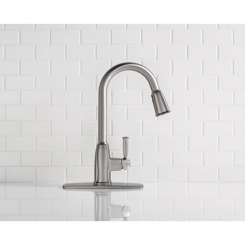 One Handle Stainless Steel Pulldown Kitchen Faucet D424022