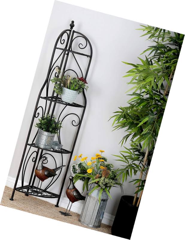 Black Metal Corner Rack T6260