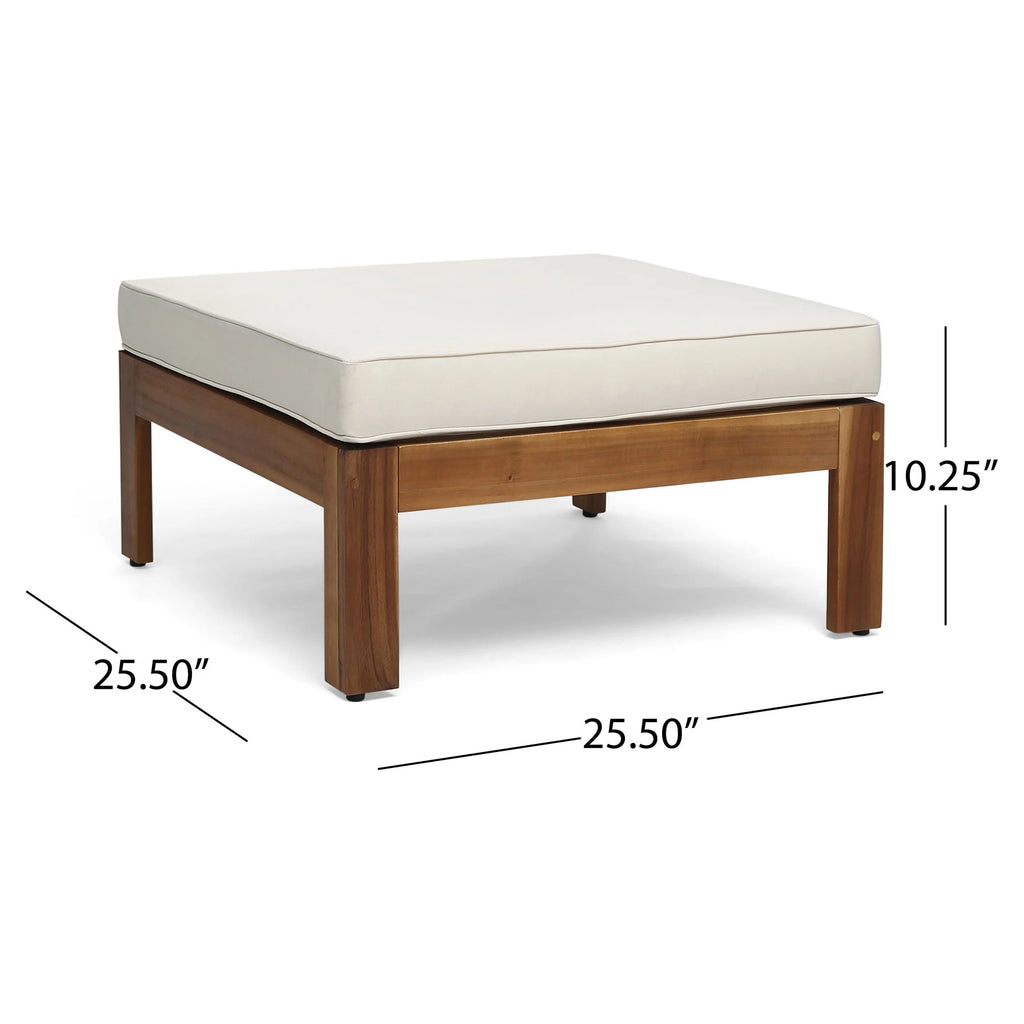 Teak 5 Piece Outdoor Fabric Acacia Wood Sofa Set S376153