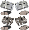 Front + Rear 4 Loaded OE Calipers with Ceramic Brake Pads Kit Z298036