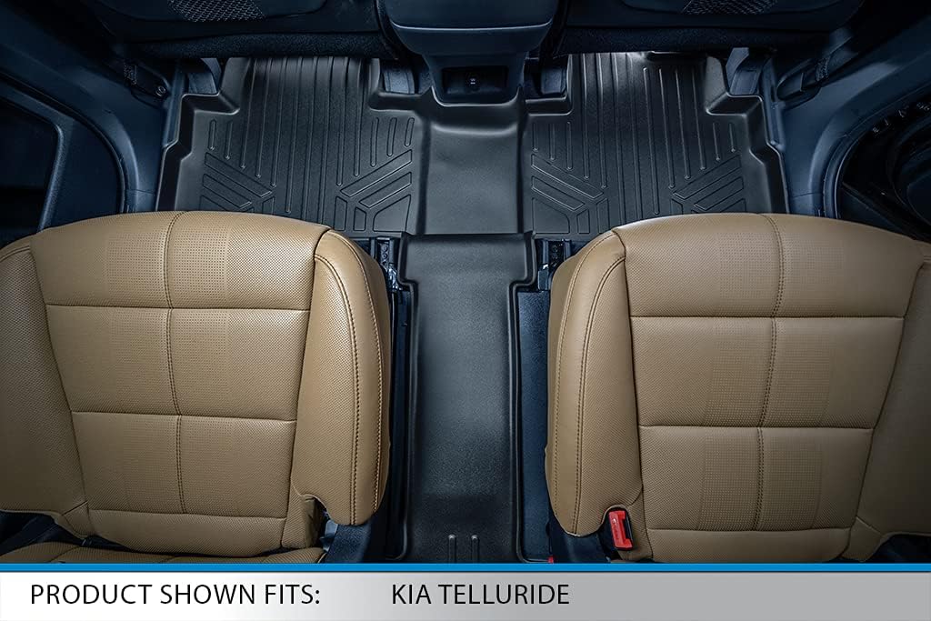 Black 3 Row & Both Cargo Liners Floor Mat Bundle D50244