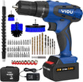 20V Cordless Drill/Driver Kit with Battery and Charger, 56pcs ACC & Tool Bag, Power Drill Set with 3/8 Keyless Chuck, 18+3 Clutch, 310 In-lb Torque A5210