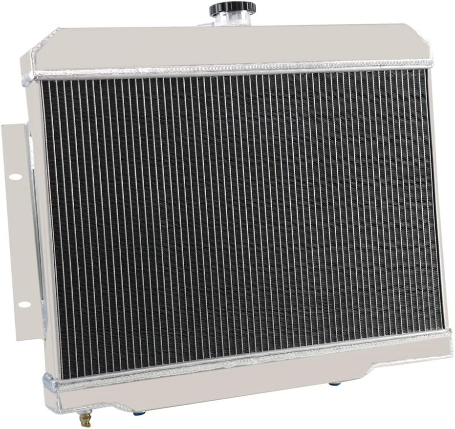 3 Row Core Aluminum Radiator with 2 x 12" Fans and Thermostat Relay Wire Kit for Jeep CJ5 CJ6 CJ7 Scrambler J692