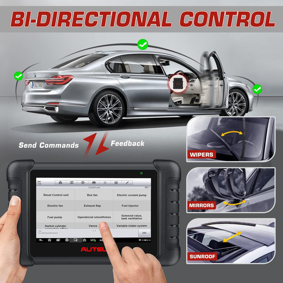 Wireless OE-Level Diagnostic Scanner with Bi-Directional Control Q7260