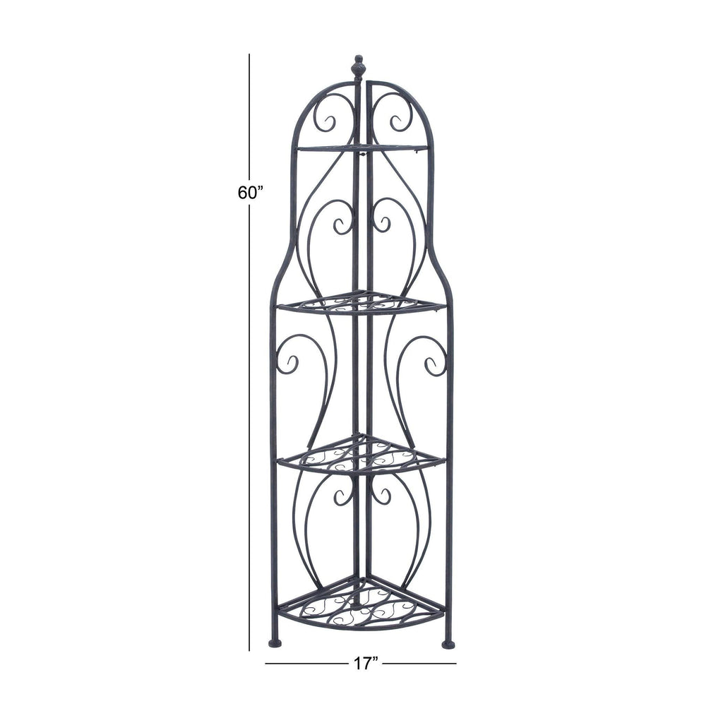Black Metal Corner Rack T6260