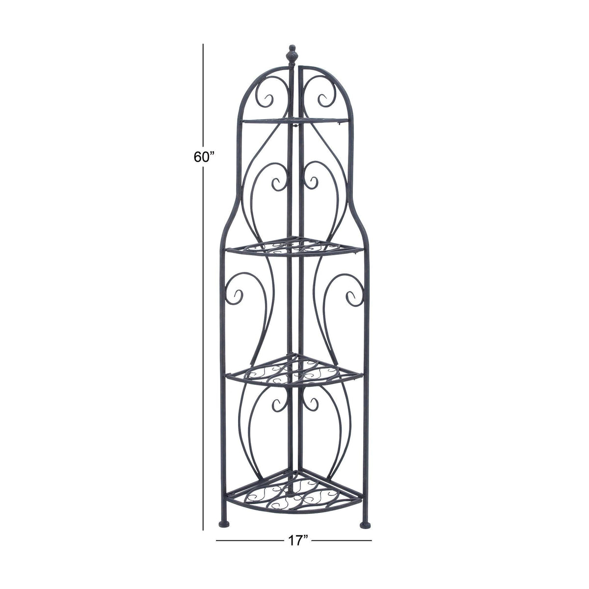 Black Metal Corner Rack T6260