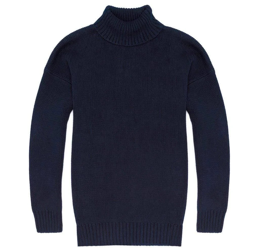 Black 100% Cotton Roll Neck Jumper D5747