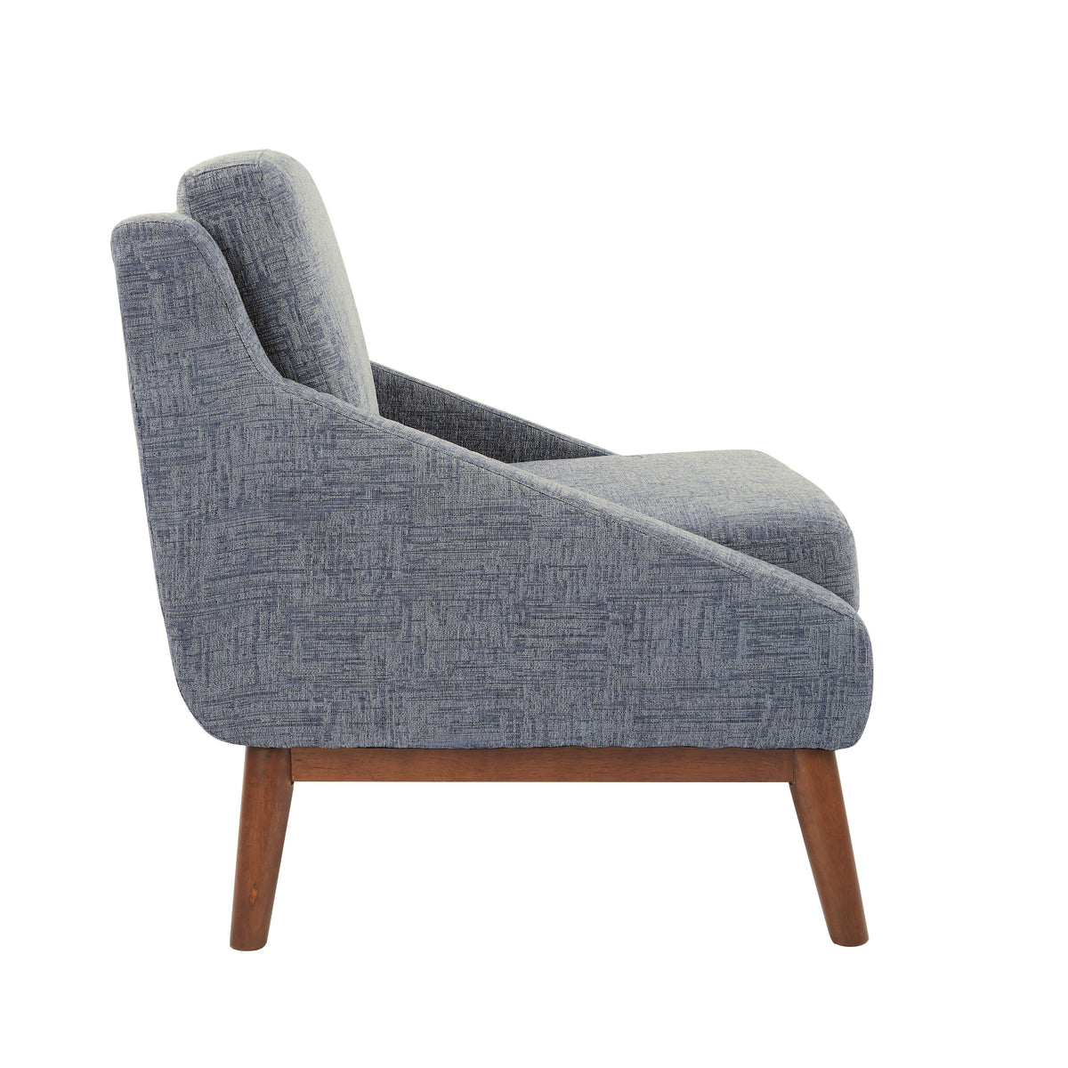 Navy Fabric Chair with Coffee Legs S7899