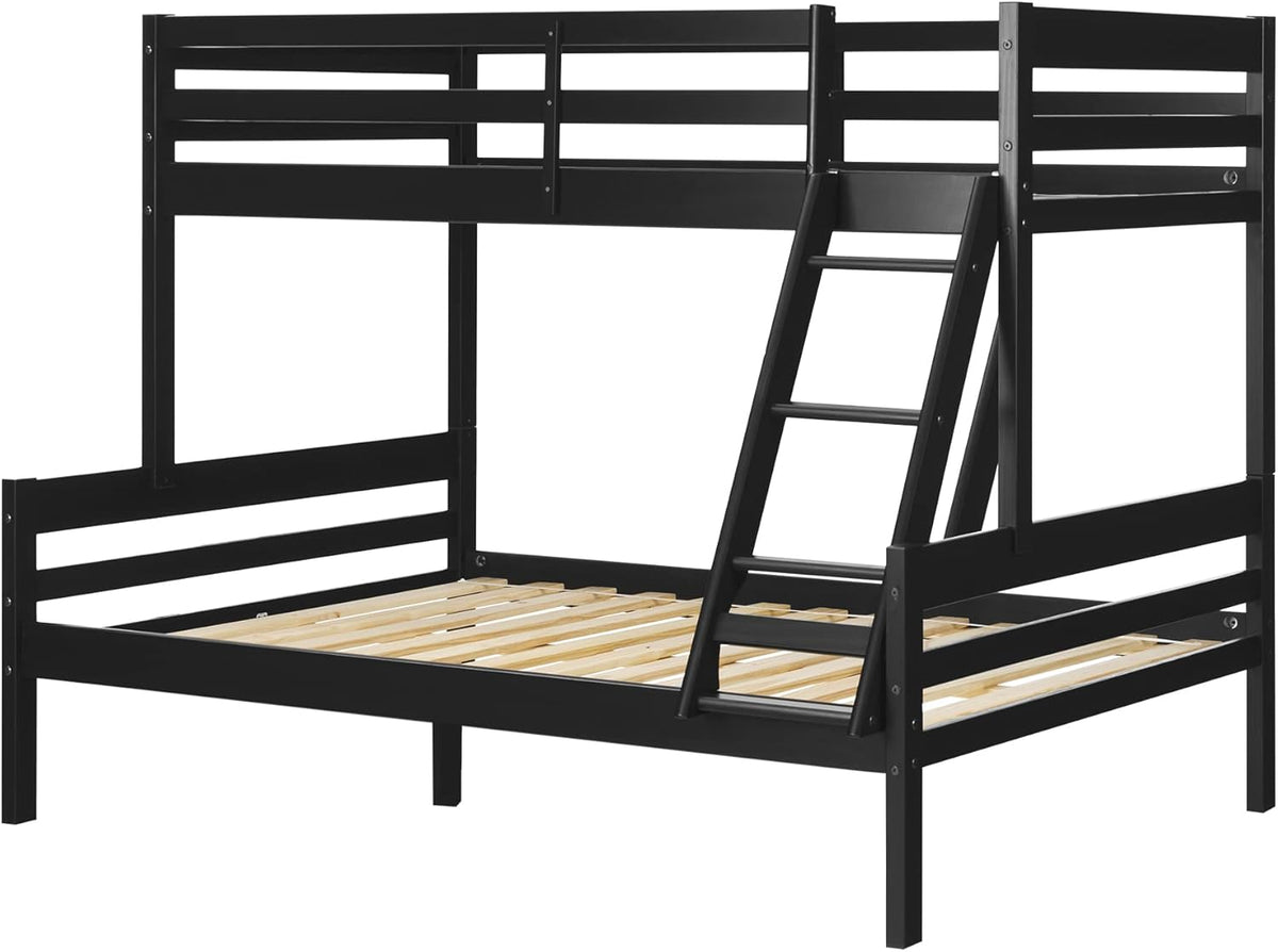 Matte Black Twin on Full Bunk Bed Q77032