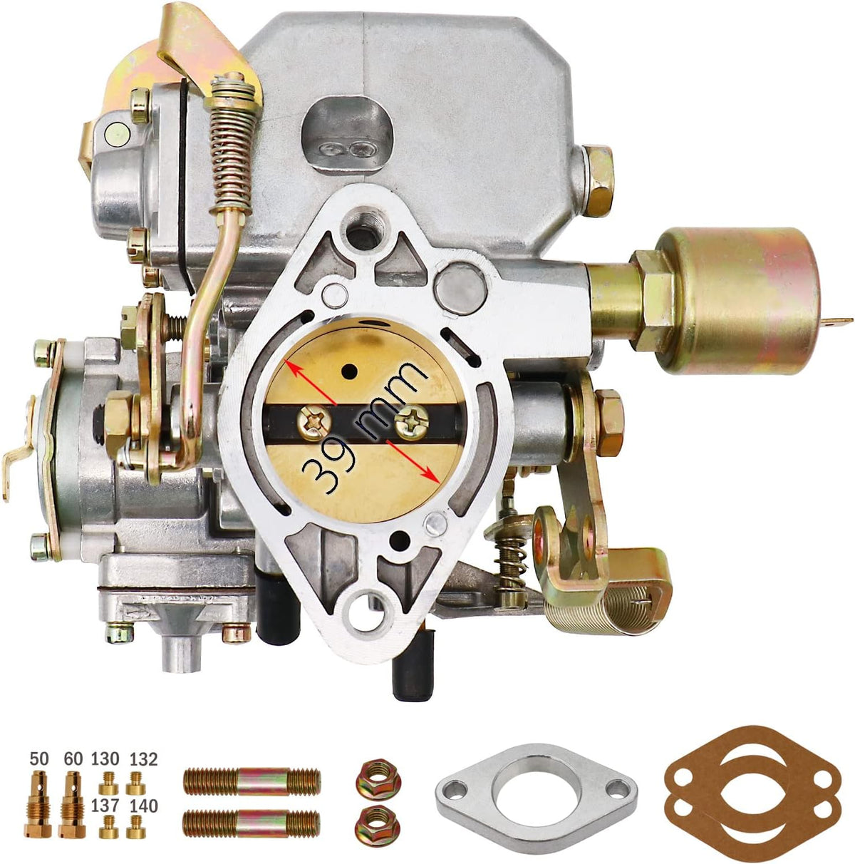Carburetor 39 PICT Dual Port 1600cc Engine 12V Air Cooled Type 1 Engines Automatic Choke X6672