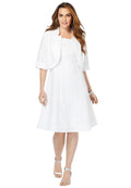 Plus Size Petite Fit-And-Flare Jacket Dress S91846