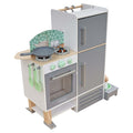 Wooden 2-in-1 Kitchen & Laundry Play Set with 10 Accessories M536