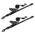 3333Lb Break Strength Cam Buckle Tie Down Straps, 2 Packs, Black Y62320