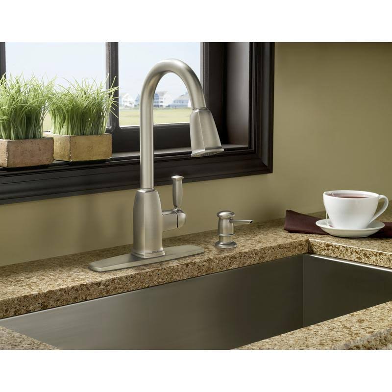 One Handle Stainless Steel Pulldown Kitchen Faucet D424022