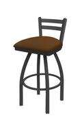 25x22 Low Back Swivel Counter Stool with Pewter Seat Z555814