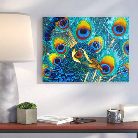 Blue Acrylic Painting Print on Canvas T195676