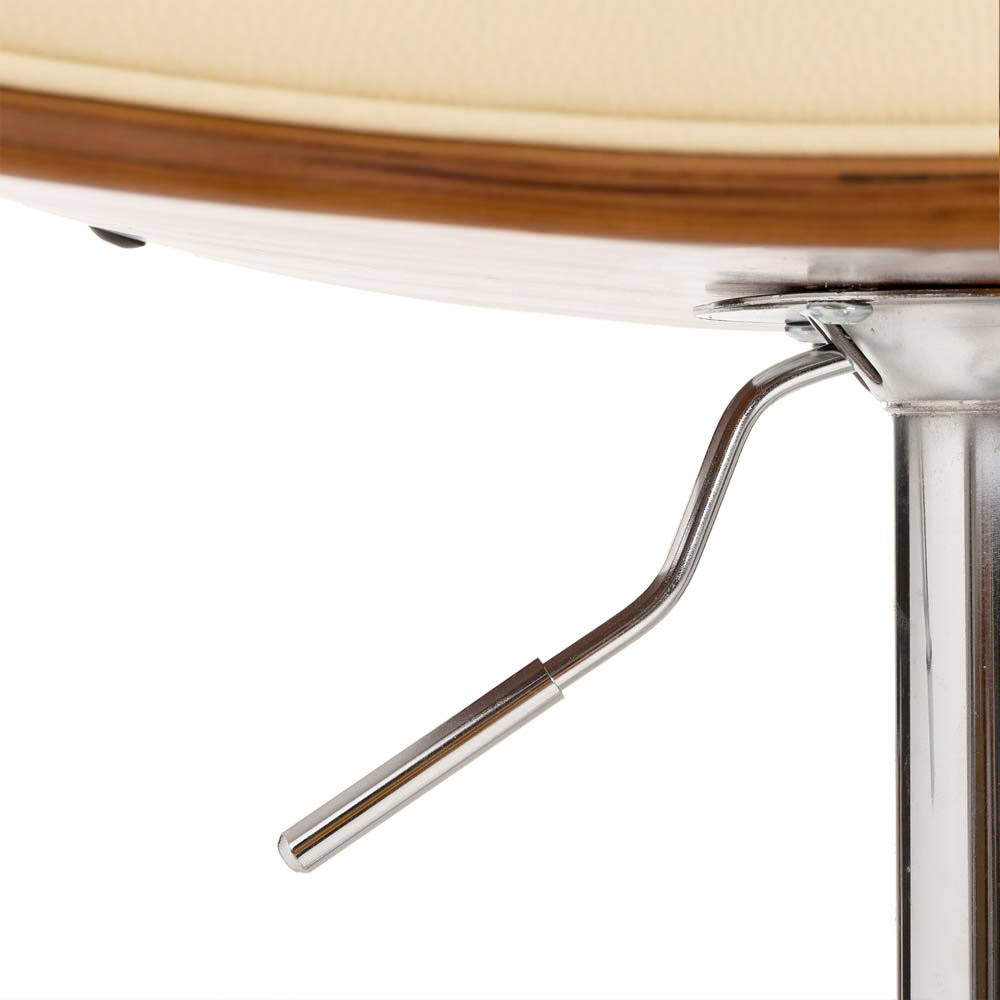 Beige Adjustable Height Swivel Bar Stool S74491