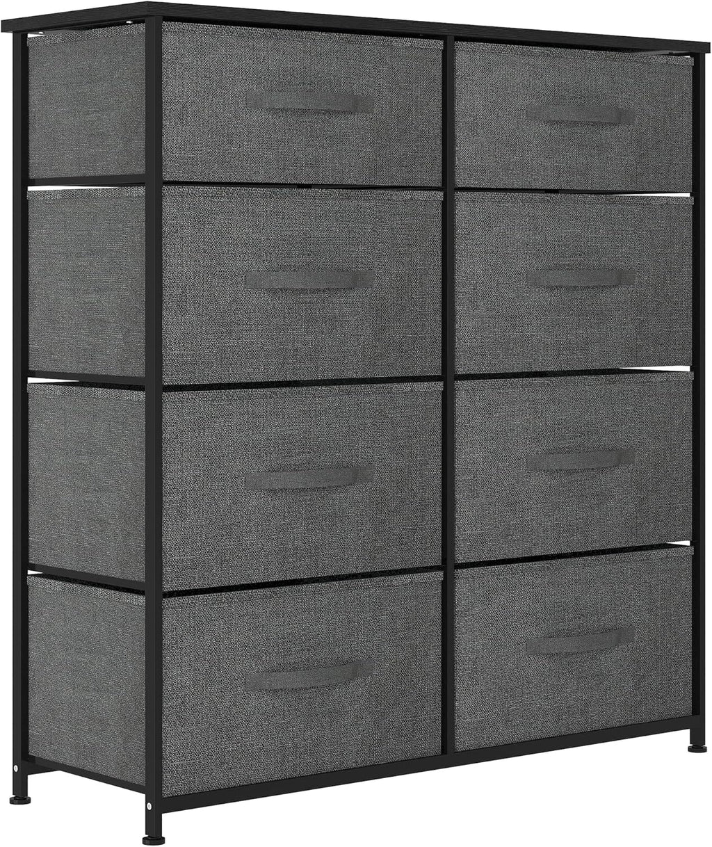 8 Drawer Fabric Dresser with Steel Frame N7801