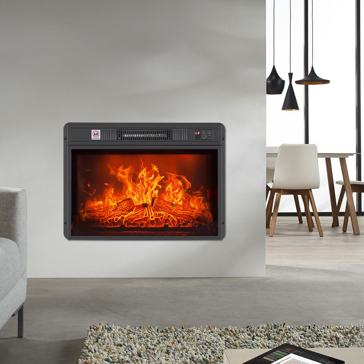 23 inch Indoor Electric Fireplace Insert with Remote Control H511052