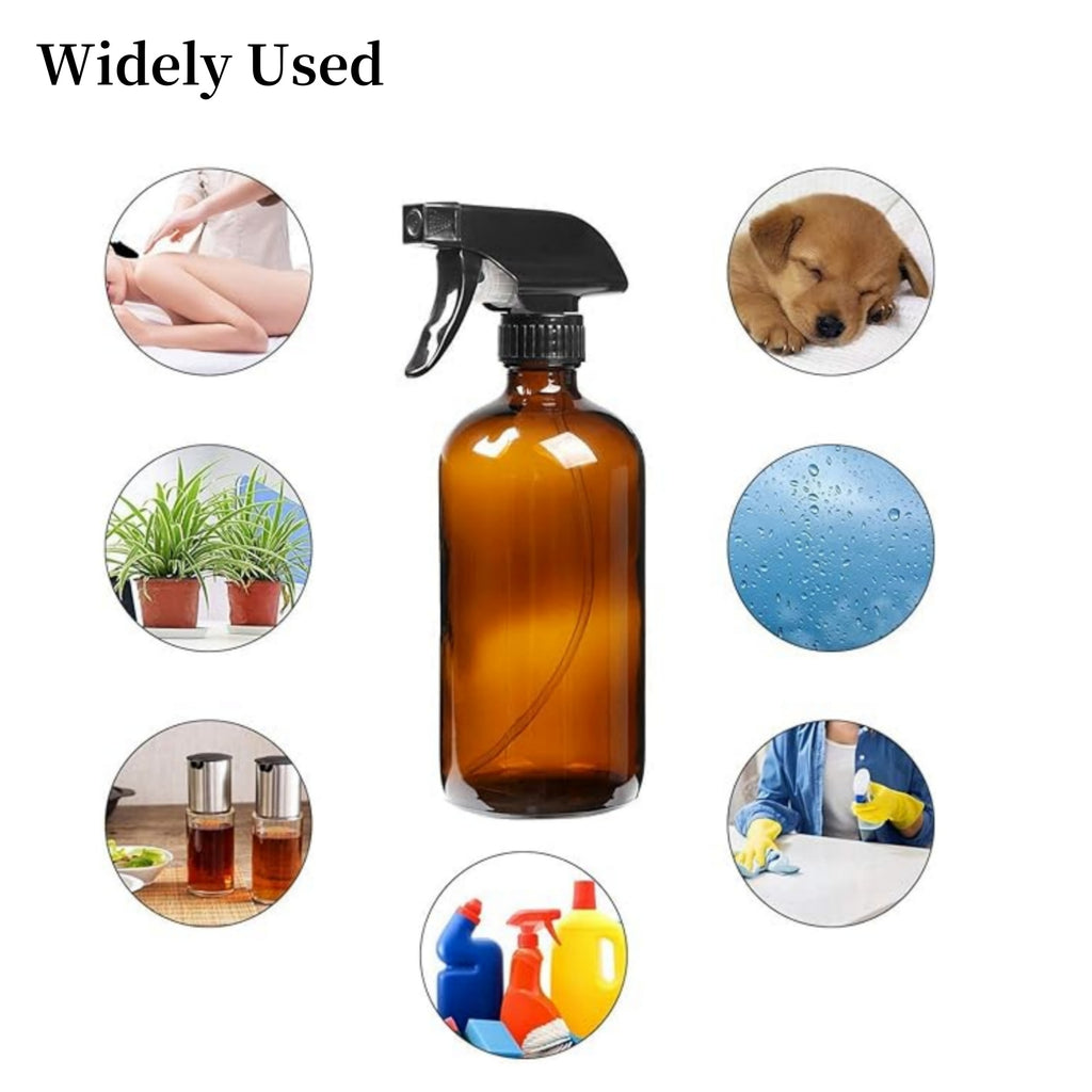 6 Pack 16 oz Amber Glass Spray Bottles T349728