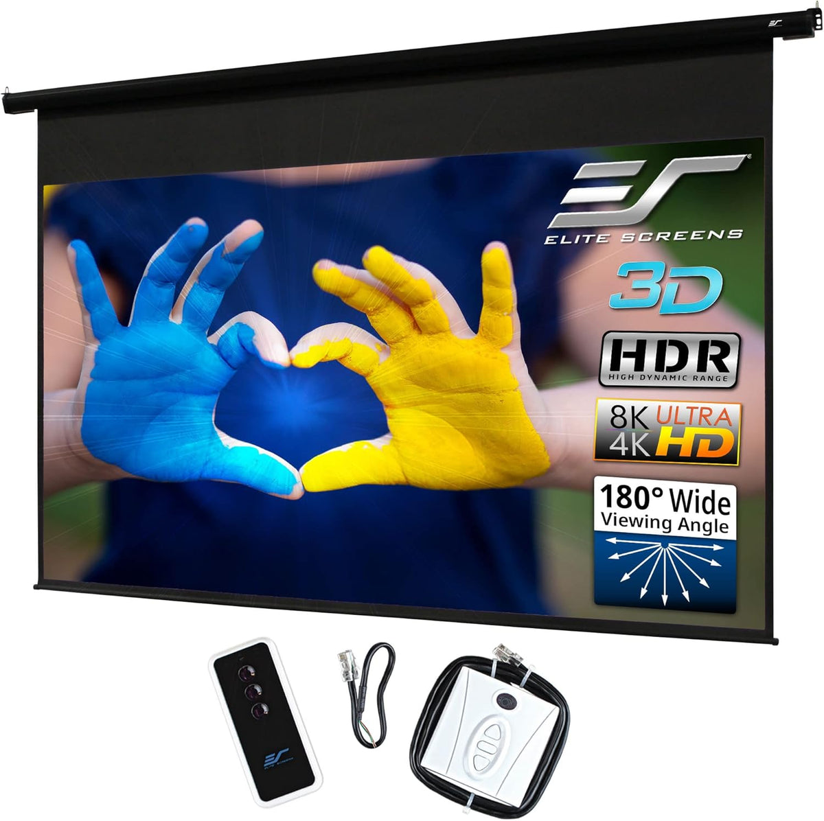 Electric Motorized Projector Screen 100 inch 16:9 to 95" 2.35:1 Black G64369
